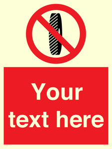 Custom Do Not Change Grinding Wheel Sign